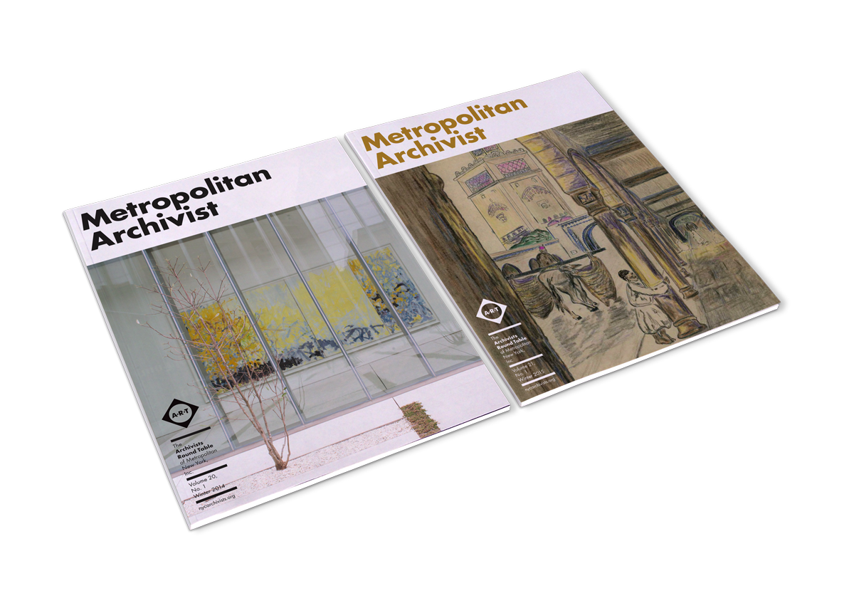 Archivists Round Table of Metropolitan New York<br>Graphic Identity Refresh; Collateral Design