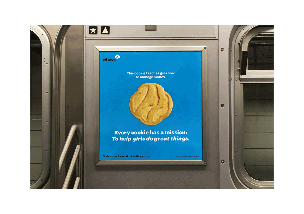 GIRL SCOUTS COOKIE CAMPAIGN<br><br>I conceived the 2010-2011 cookie marketing campaign, “What a Cookie Can Do”, upon learning how the cookie sales funded programming for Girl Scouts. I sketched a concept where the cookie became the actor, brainstorming a slew of actions attributable to the cookies. Working with writer Chris Moore (brainsforrent.com), the campaign became polished and complete.