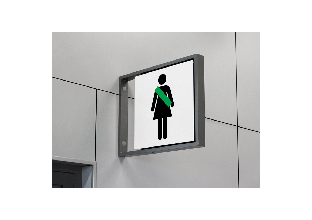 GIRL SCOUTS 52ND NATIONAL CONVENTION<br><br>One of the first things I noticed when touring George R. Brown was the restroom signage, and instantly I knew I had to put sashes on all of them. It was fun to watch attendees notice this little touch.