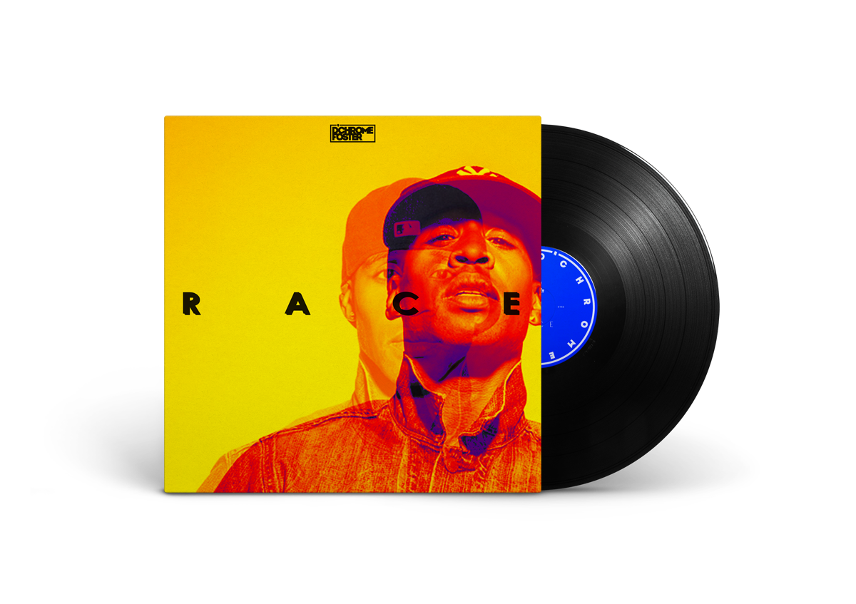 D'CHROME FOSTER<br><br>Collaborating with Sharon Lee Thony, I designed branding and graphic identity for rapper D'Chrome Foster. This design features photography by Theik Smith.