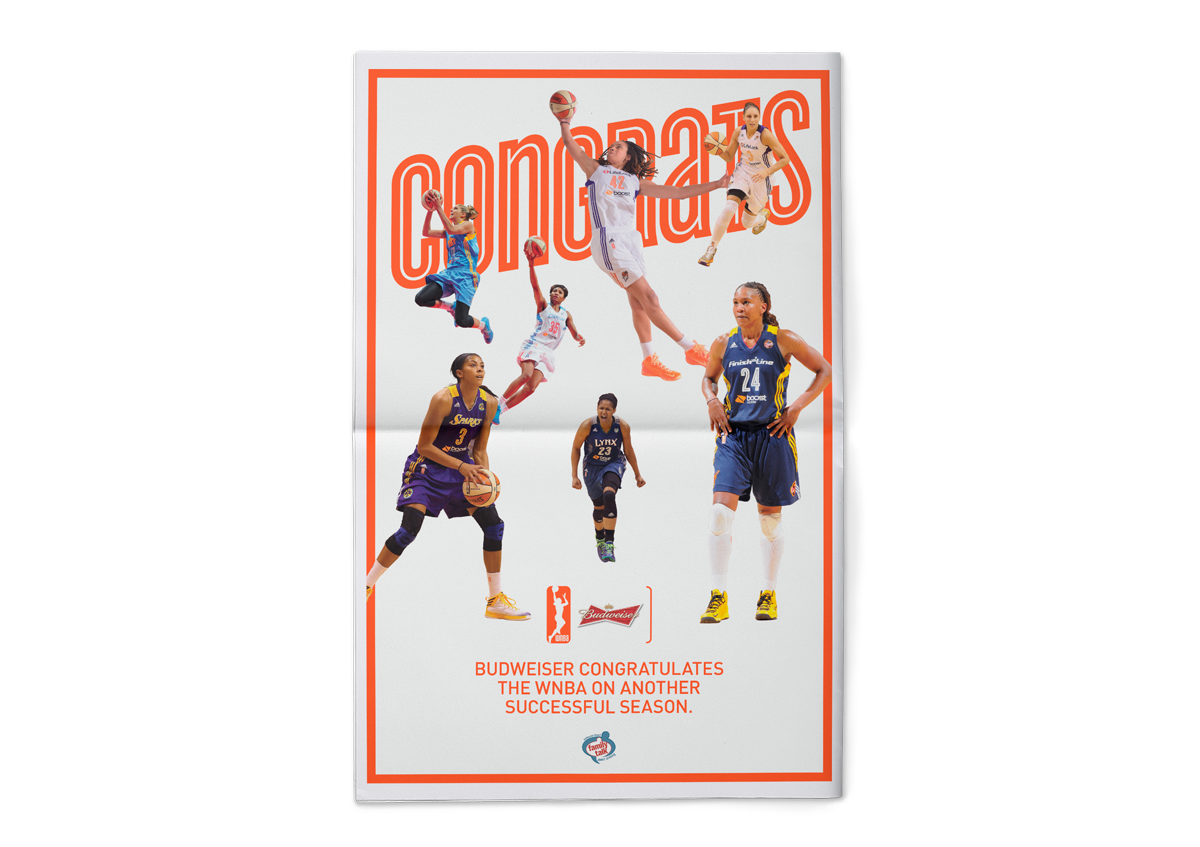 2015 “CONGRATS” AD<br><br>I designed full-page ads featured in USA Today as well as other newspaper publications.