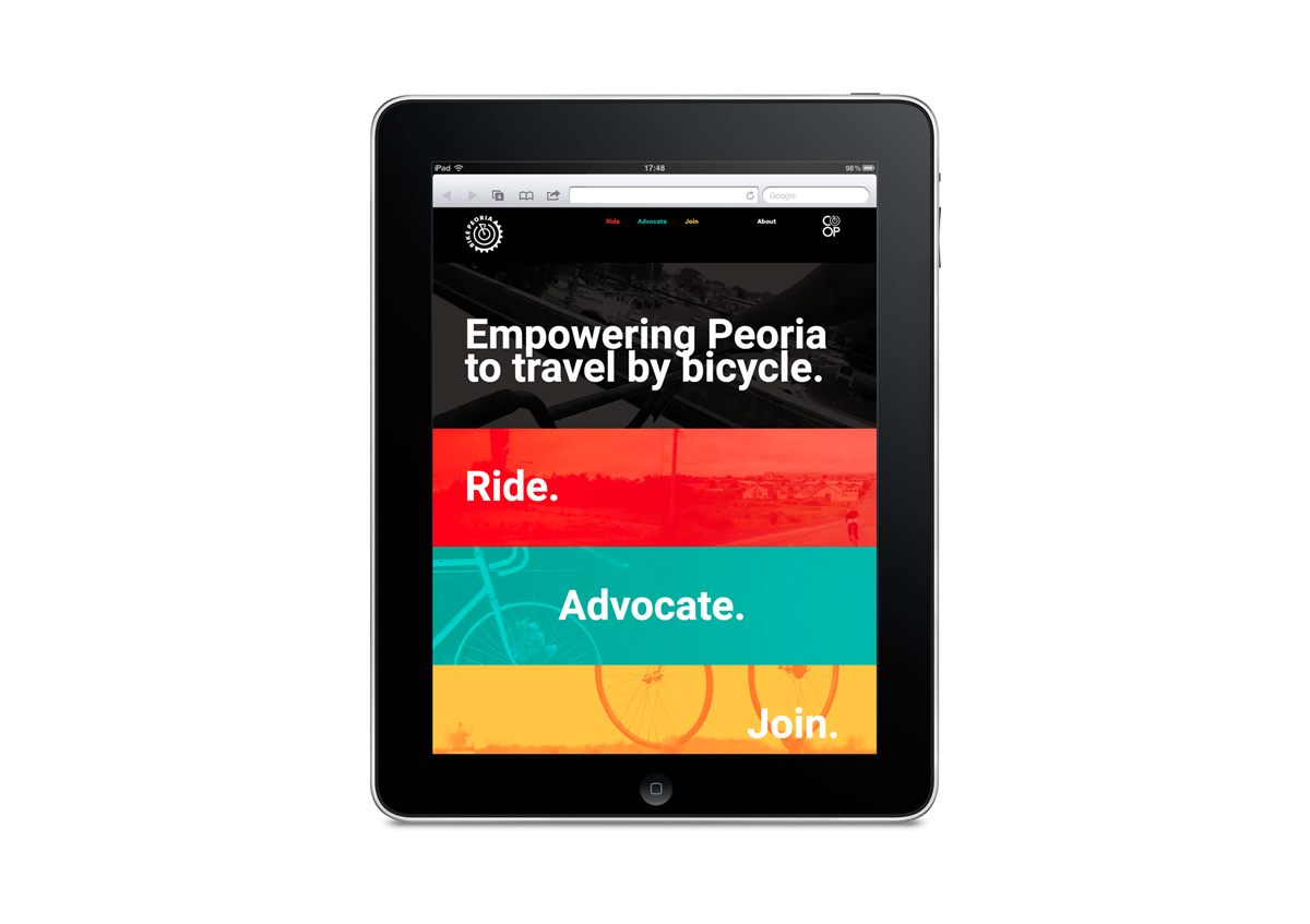 Bike Peoria<br>Graphic Identity Refresh; Collateral and Merchandise Design<br>Creative Direction; Graphic Design