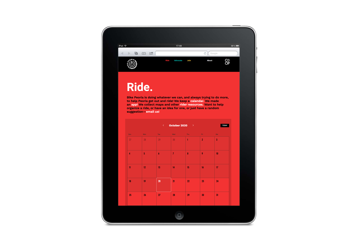 Bike Peoria<br>Graphic Identity Refresh; Collateral and Merchandise Design<br>Creative Direction; Graphic Design